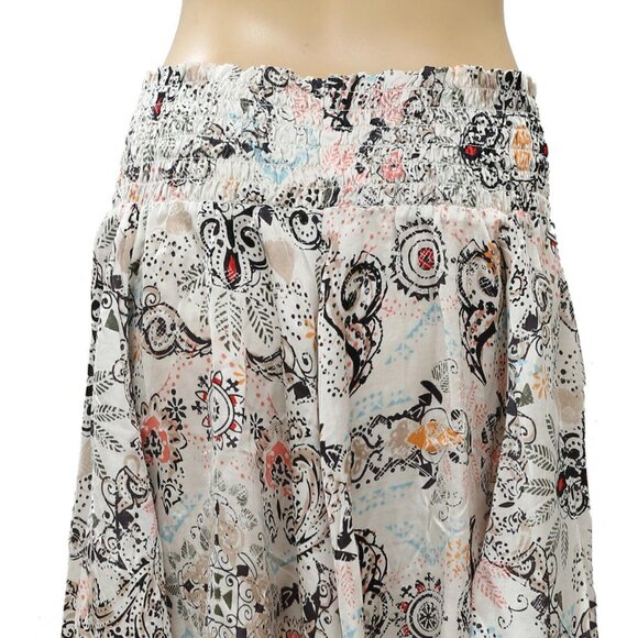 Odd Molly Anthropologie Floral Printed Smocked Mini Skirt High Waisted L3 - Picture 4 of 5